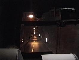 We actually had to pay money to get through this long tunnel